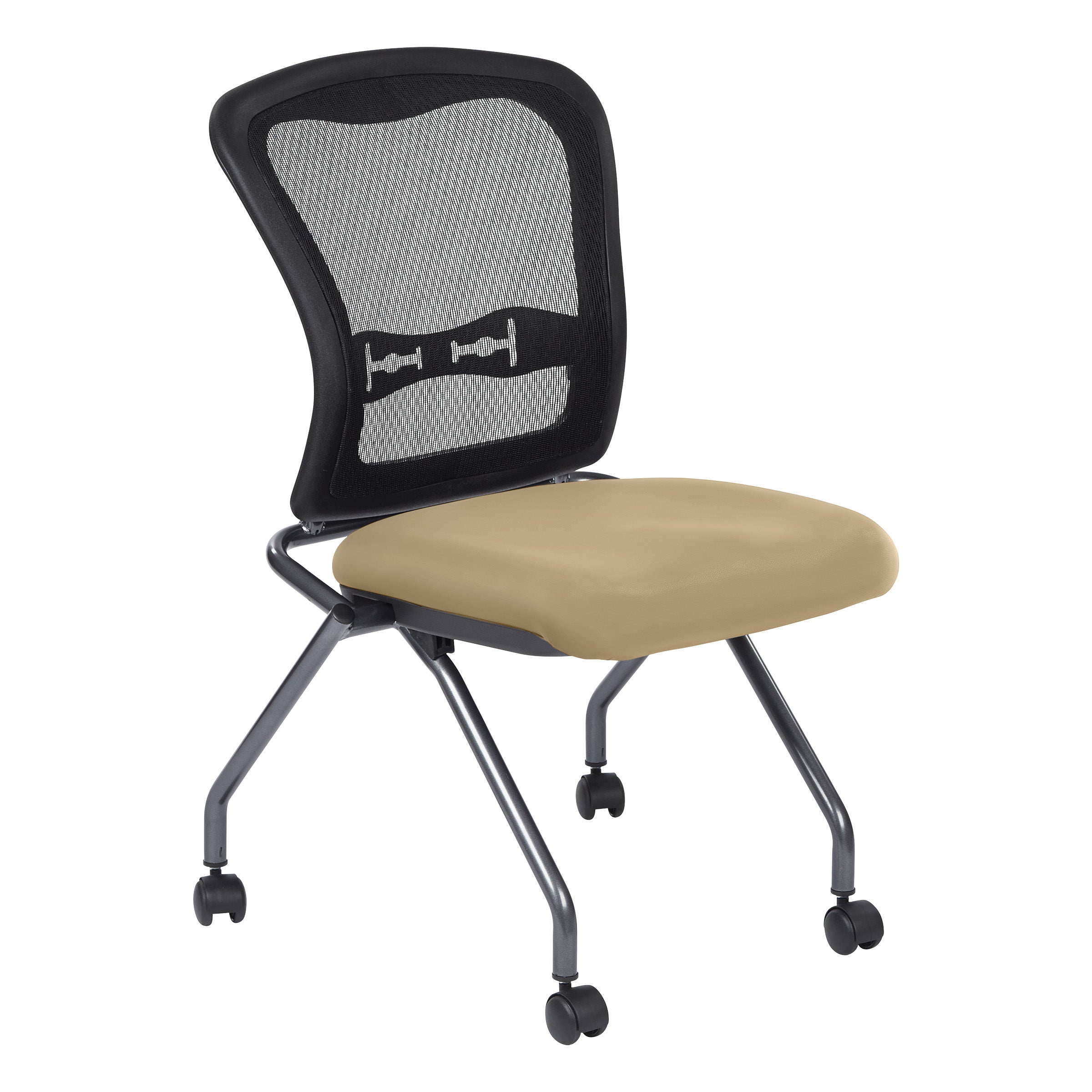 Deluxe Armless Folding Chair With ProGrid® Back